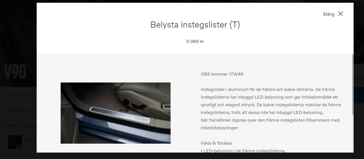 Belysta instegslister V90 MY21 Momentum.JPG